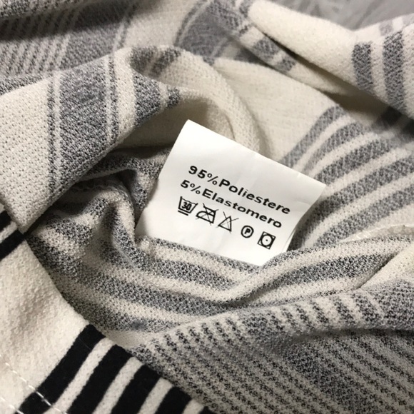 Brandy Melville Striped Black & White Halter Style Romper One Size - Picture 6 of 6